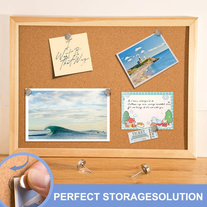 rhinocats Magnetic Push Pins, 50 Sets Magnet Thumbtack for Wall Bulletin Board Strong Decorative Pushpins Clip for Map Picture Hanging Kit Poster Holder