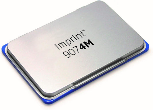 Trodat Imprint 9074M Metal Stamp Pad, 3-1/2" x 6-3/8", Blue