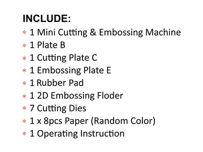Bira Die Cutting & Embossing Machine Combo, Starter Kit, Mini Die Cut Machine, 3 1/8" Feeding Slot for 3" Paper and Other Materials