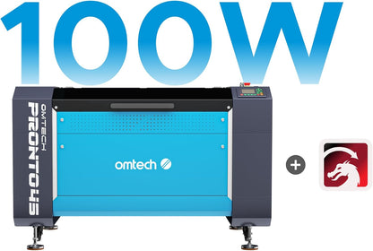 OMTech Pronto 100W CO2 Laser Engraver & Cutter with LightBurn – 40"x24" Workspace, 1,000mm/s Speed, Autofocus, 2-Way Pass, Air Assist, for Wood, Acrylic & More