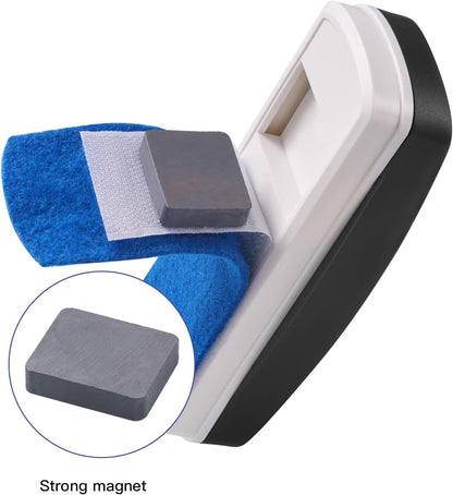 Ddaowanx Whiteboard Eraser, Magnetic Dry Erase Eraser, Glass Board Eraser,School and Office Supplies, Pack of 2 (Black)