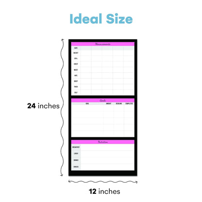 Weekly Planner Pad - Notepad Scheduling System - Dry Erase Board, Task List, and Calendar - Planning Poster for Time Management, Workout, Exercise, and Weight Loss - Expandable Desk Notepad