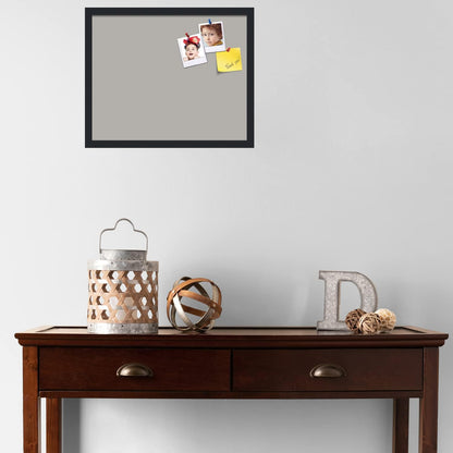 PinPix 21x17 Inch Cork Bulletin Board. This Decorative Framed Pin Board Comes with Dark Stone Design and a Satin Black Frame. Ideal for Home Office Decor or Message Board (PinPix-1808)