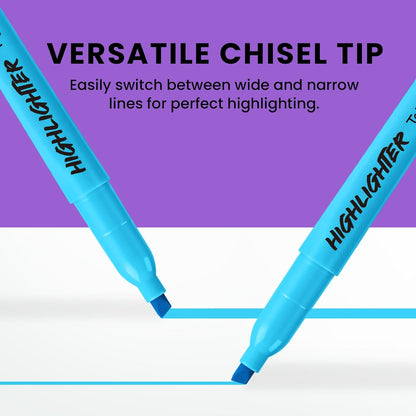 Taja 96 Pack Highlighters Bulk Assorted Bright Colors, 6 Colors Chisel Tip Highlighters Markers Set with No Bleed Ink, Perfect for School & Office Supplies