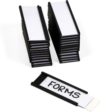 SmartSign Magnetic 'C' Channel Label Holders for Metal Racks and Shelves | 0.75" x 2" Pack of 25