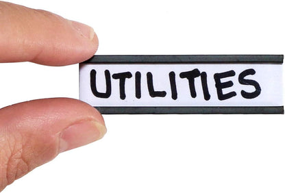 SmartSign Pack of 25 Magnetic 'C' Channel Label Holders | 0.5" x 2"