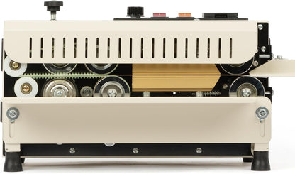 U.S. Solid Continuous Bag Band Sealer Sealing Machine, Automatic Horizontal Band Sealer with Digital Temperature Control for 0.02~0.5mm PVC Bags Films 110V/60HZ