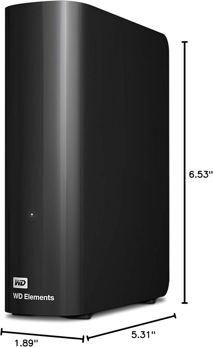 Western Digital 4TB Elements Desktop External Hard Drive, USB 3.0 for plug-and-play storage - Western DigitalBWLG0040HBK-NESN