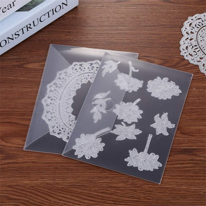 10 Pack Sturdy Clear Plastic Envelope Storage Pockets & 10Pack Rubber Soft Magnet Sheet for Cutting Dies Stencil Crafting Die Cuts Stamps Storage Sets Great for Stamper Crafter Porjects 0.5mm