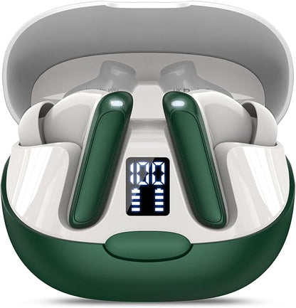 AI Language Translation Earbuds, 3-in-1 Translator Earbuds Real Time with 7 Translation Modes, with Audio and Video Call, 164 Language Bluetooth 5.3 Headphones Translating Device, Dark Green