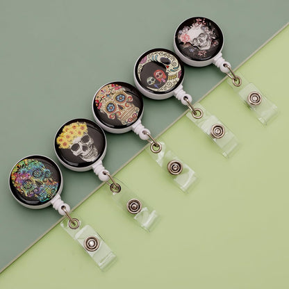 16pcs Badge Reels Retractable Badge Holders,Id Badge Holders Retractable with Clip,Cute Badge Reel for Men,Women,Girls 13