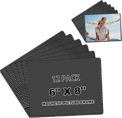 Magnetic Picture Frame 6x8 For Fridge,Sleeve Magnet Photo Pocket 12 PCS