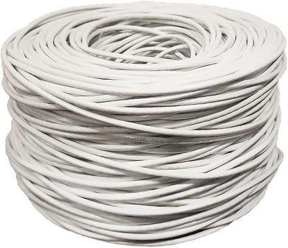 Dripstone CAT5e 1000ft 24AWG Solid UTP Unshielded Ethernet Cable RJ45 CCA Bulk Network LAN Wire RJ45 Easy Pull Box 305M (White)