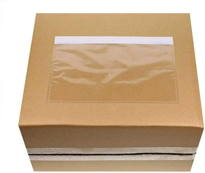 BEUYI Clear 7.5'' x 5.5'' Packing List Envelopes, Adhesive Shipping Label Pouches/Sleeves (50 Pack)