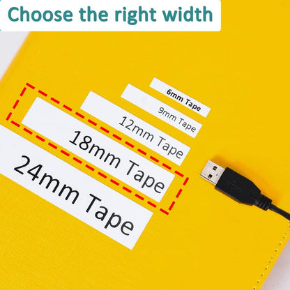 Hehua 18mm 0.7 Laminated White TZ Tape Compatible for Brother Label Maker TZe241 TZ-241 TZ241 TZe 241 3/4 x 26.2ft Label Tape for Ptouch PT D400 D600 D610BT P710BT P750W, Black on White, 5 Pack