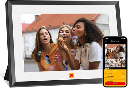 KODAK 10.1 Inch WiFi Digital Picture Frame,1280x800 HD IPS Touch Screen, Electronic Smart Photo Frame with 32 GB Memory, Auto-Rotate, Instantly Share Photos/Videos Anywhere