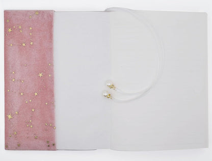 BLBMH Book Covers for Paperbacks Fit for 5.5x8.5 inch Book Bible Adjustable Book Sleeve Cover for Women Over 15 Soft Cloth Protector for Bible Novels - Stars Pink