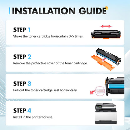 218A Toner Cartridge 4-Pack High Yield with Chip Replacement for HP 218A 218X Toner Cartridge Compatible with HP Color Laserjet Pro MFP 3301cdw 3301fdw 3301sdw Pro 3201dw Printer W2180A Ink (B/C/Y/M)