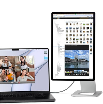 SOTSU FlipAction Elite 16" Portable Monitor | 4K | Super Compact | Pivot Rotate | 3840x2400 DCI P3 | 60Hz | 450 Nits | Full Metal CNC | Perfect Match for Mac and Windows (Silver)