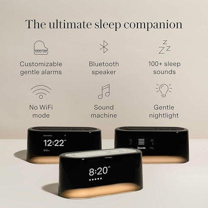 Loftie Alarm Clock with Sound Machine – Smart Alarm Clock with Light, White Noise, Bluetooth Speaker, Night Light Sound Machine, 100+ Sounds, Blackout Mode, No WiFi Mode, Optional Subscription -Penny