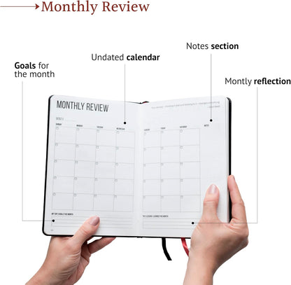 This Is My Era 90 Day Planner 2025 - Daily, Weekly, Hourly Work and Goal Productivity Planner - Undated, Leather Hard Cover, Black