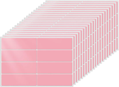 Rectangle Label Stickers 3×1 Inch Vinyl Removable Pink Sticker Waterproof Writable File Folder Moving Labels for Boxes Home Office Labeling 160 PCS