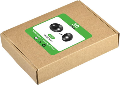 uxcell Upholstery Tacks Nail Pins Furniture, 30Pcs 25x28.5mm Thumb Tack Pins Assortment Kit Carbon Steel for Home Sofa DIY Decorative Nail Heads Nails, Black