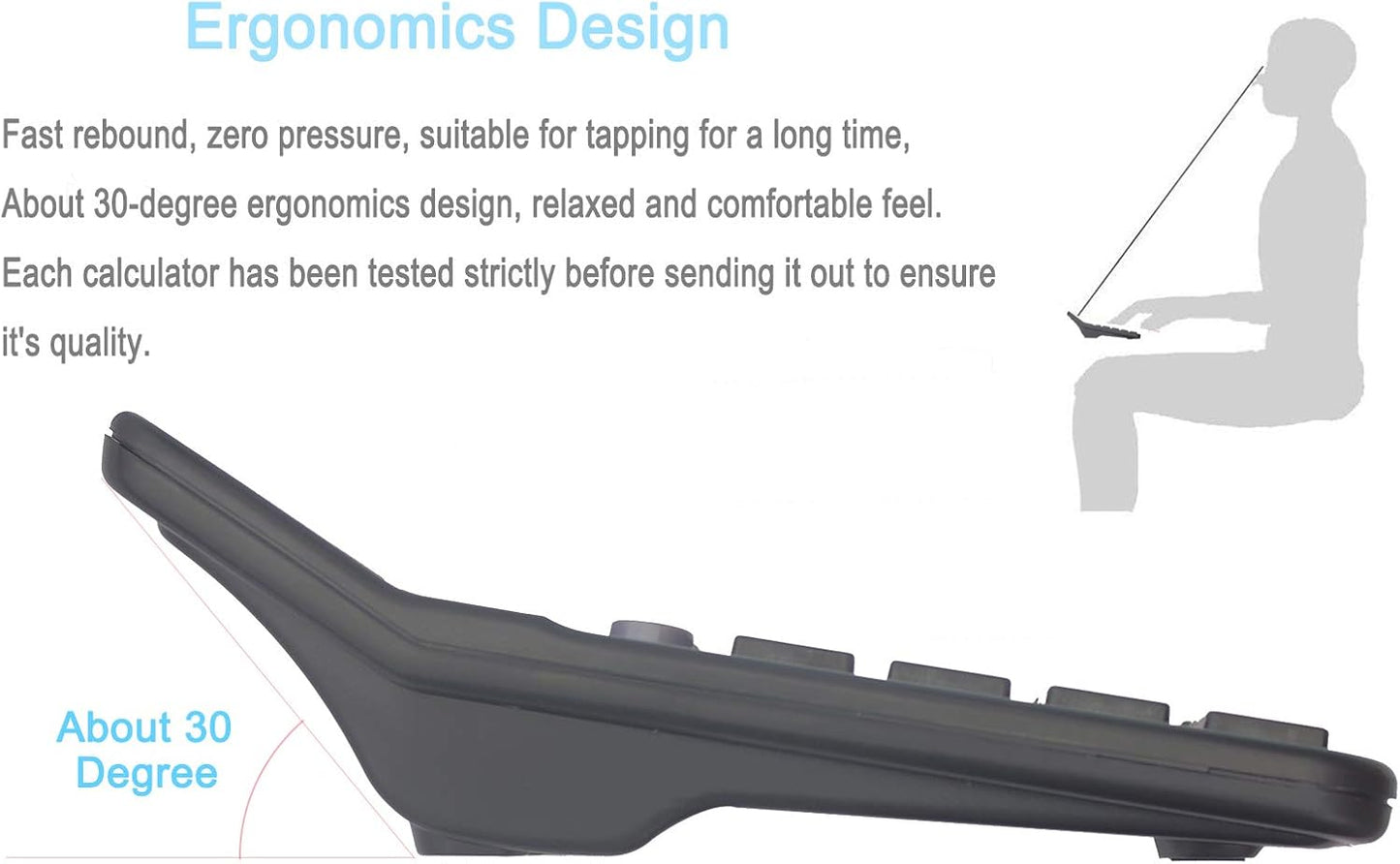 Calculators, BESTWYA 12-Digit Dual Power Handheld Desktop Calculator with Large LCD Display Big Sensitive Button (Black, Pack of 6)