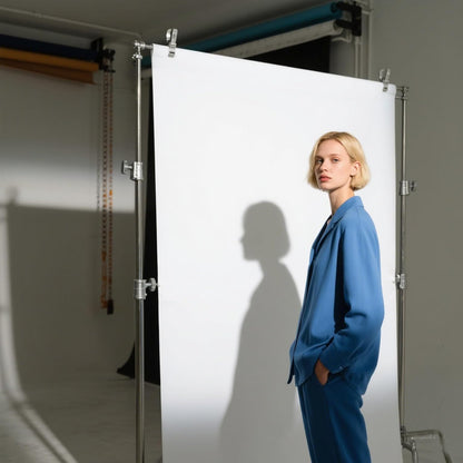 6X9 ft Photo Backdrop White Backdrop for Photoshoot, Non-Reflective Soft White Backdrop for Home Studio, Baby Photography, YouTube Content & Live Streaming（only 1x Background）