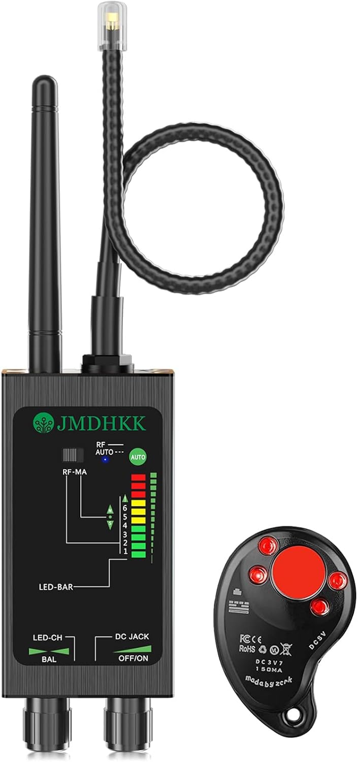 JMDHKK M8000 Hidden Camera Detector, Bug Detector,Camera Finder, Signal Detector for Hotels, Travels, Vehicles, Offices, Public Fitting Rooms (Gray)