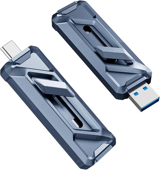 fanxiang 512GB External SSD USB Drive, 2050MB/s USB-C & USB-A Portable SSD 512GB,4K ProRes HDR Recording & Store,Zinc Alloy,External Solid State Drive for iPhone 15/16/17/Android/PC/Mac -F955