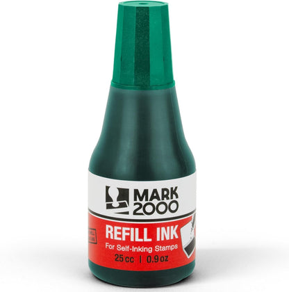 Self-Inking Refill Ink - 2 Pack - Green - 25cc (0.9oz)
