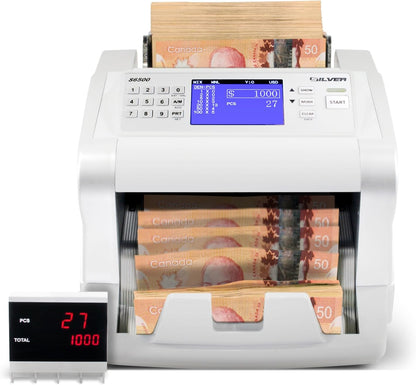 Money Counter Machine, USD EUR CAD GBP MXN Quick Mixed Denomination Bill Counter, 5-Point Counterfeit Detection UV/MG/IR/DD/MT/DBL/HLF/CHN, S6500