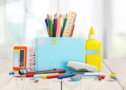 Cascading Rainbow Personalized Return Address Labels Without Dispenser - Roll of 500 Custom Stickers