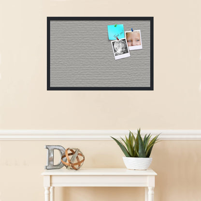 PinPix 30x20 Inch Cork Bulletin Board. This Decorative Framed Pin Board Comes with Dark Stone Design and a Satin Black Frame. Ideal for Home Office Decor or Message Board (PinPix-1808)
