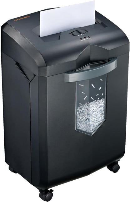 Bonsaii Heavy Duty Paper Shredder, 16 - Sheet, Micro - Cut Office Shredder, 60 - Minute Continuous Running time, Commercial Grade, 6 - Gallon Pull - Out Basket, High - Security P - 4 Level Protection