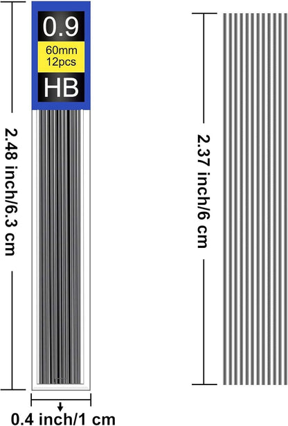 Morepack 720 Pieces 0.9 mm Lead Refills for Mechanical Pencils,0.9 mm HB, Smooth Break Resistant Mechanical Pencil Lead