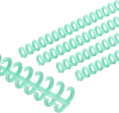 PATIKIL 8.5mm(0.3") Spiral Binder Ring,10 Pcs 30 Rings 25 Sheet Capacity Comb Binding Spines for Binding Paper Sheets Notebook Calendar Picture Album, Green