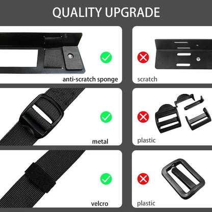 Under Desk PC Mount with Anti Scratch Sponge, Adjustable CPU Holder Bracket for Computer Tower (Black, Fixed)