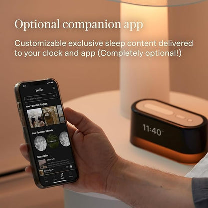 Loftie Alarm Clock with Sound Machine – Smart Alarm Clock with Light, White Noise, Bluetooth Speaker, Night Light Sound Machine, 100+ Sounds, Blackout Mode, No WiFi Mode, Optional Subscription -Penny