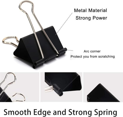 Extra Large Binder Clips 2.4 Inch, 30 Pack Upgrade Big Clips Paper Clamps for Office and Home Supplies