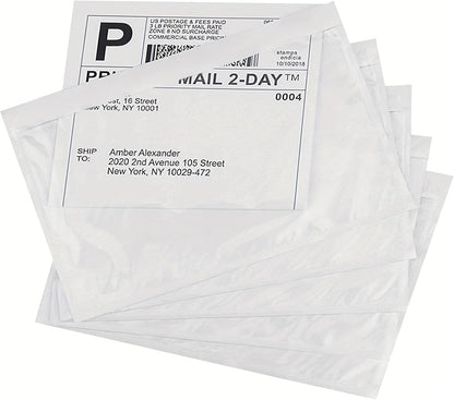 500 Pcs-7.5x5.5 Packing List Mailing Envelopes Shipping Envelopes Packing List Clear Adhesive Shipping label sleeves Shipping Supplies for Small Businesses