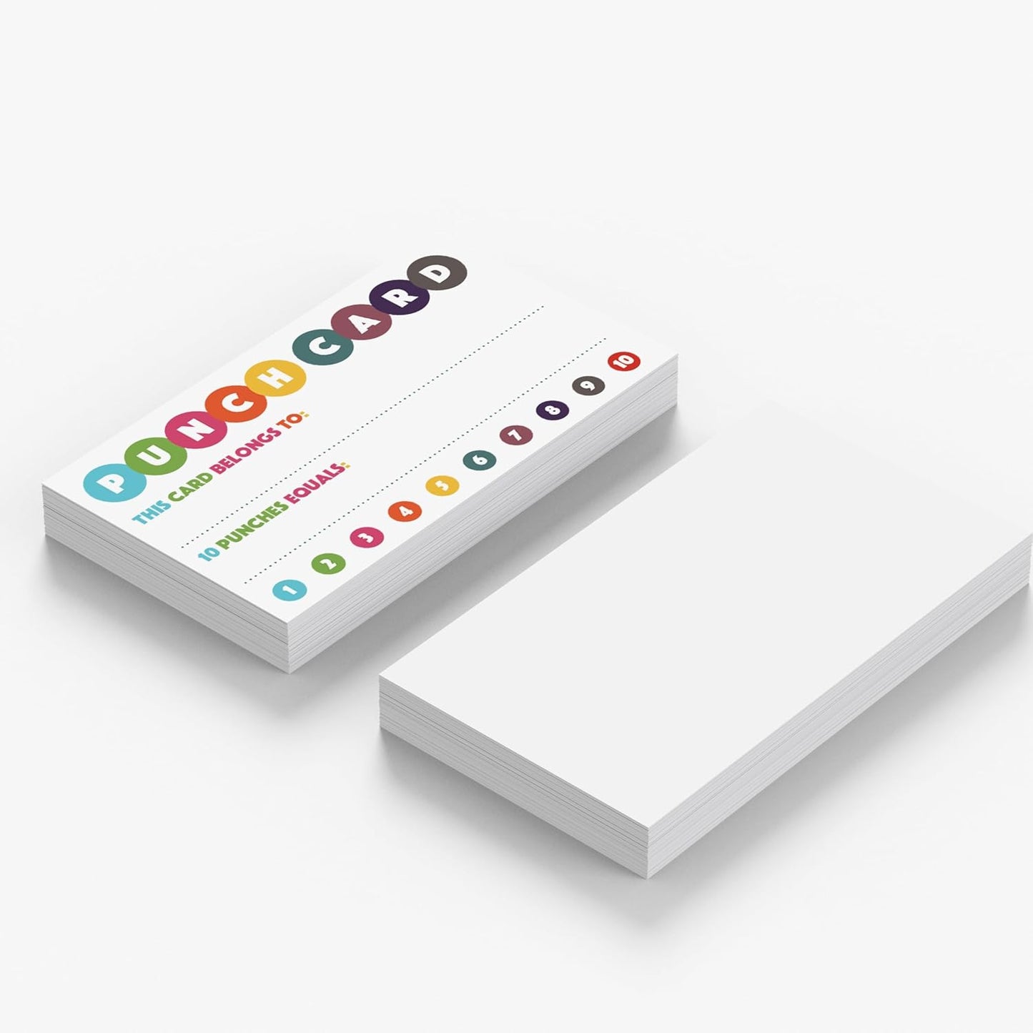 500-Pack Extra-Thick Cardstock Punch Cards - 2 x3.5 inches - Classroom, Home, School, Business Loyalty - Motivate, Reward, and Track Progress