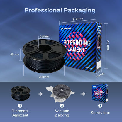 FLASHFORGE Carbon Fiber PLA Filament 1.75mm, Carbon Fiber Reinforced PLA 3D Printer Filament, 1KG Spool Dimensional Accuracy +/- 0.02mm, High Strength & High Abrasion-Resistance (PLA-CF Midnight Blue)