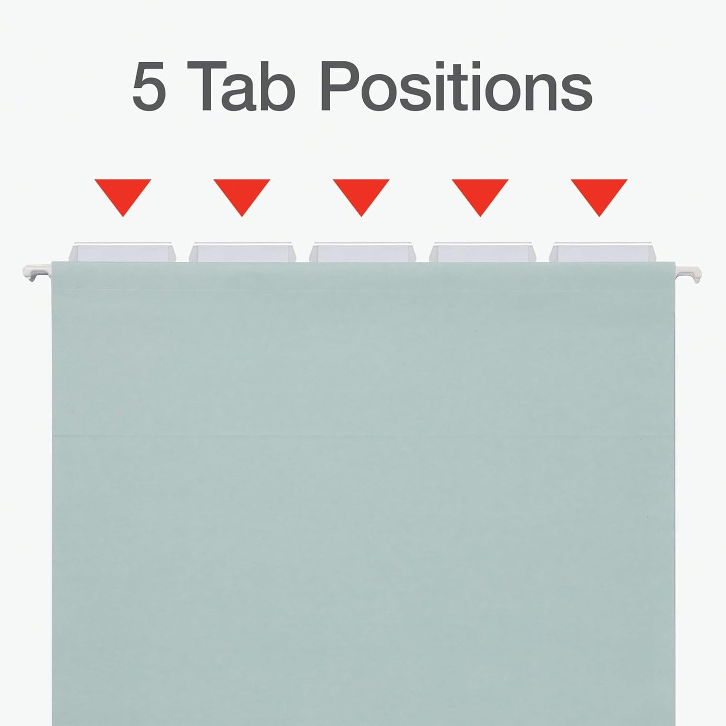 Pendaflex Hanging File Folders, Letter Size, Assorted Colors for Home, Office Filing Cabinet, 1/5-Cut Adjustable Tabs, 25 Per Box (81698)