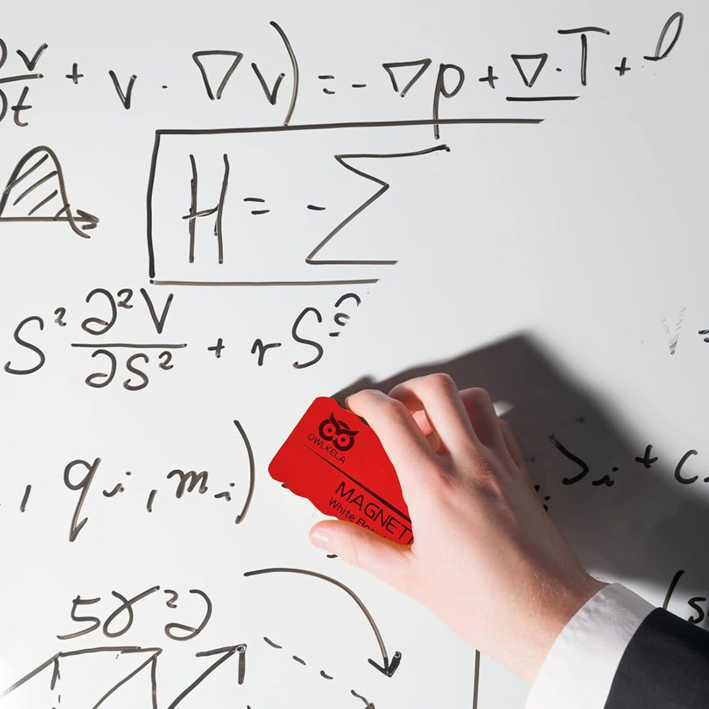 OWLKELA Dry Erase Erasers, Magnetic Whiteboard Erasers 8 Pack for White Board, White Board Markers Dry Erase, Ideal for Classroom, Home, Office