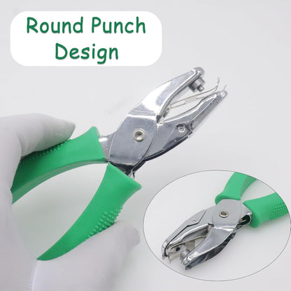 Handheld Round Shape Hole Punch, 1/8 Inch Hole Size, Craft Paper Puncher, Single Pack, Ideal for DIY Projects and Office Use