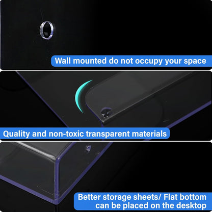 Ripeng 12 Pack Brochure Holder Wall Mount 6 x 9 Inch Clear Flyer Holder Magazine Pamphlet Display Stand Acrylic Wall Organizer Plastic Wall File Holder for Literature Mail Paper Document Rack Display