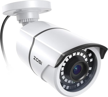 ZOSI 1080p CCTV Security Camera, 4-in-1 TVI/CVI/AHD/CVBS Bullet Cameras, IP66 Weatherproof, 36PCS IR LEDs, 120ft Night Vision, Aluminum Metal Housing, Work for 1080P Home Surveillance Analog DVR