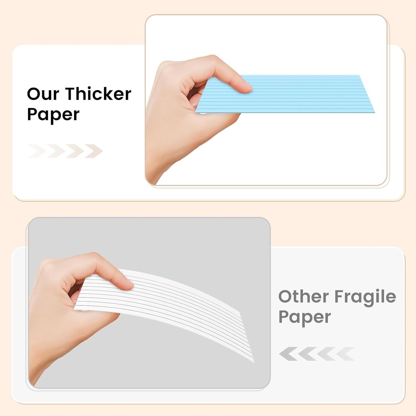 Index Cards 3x5 Inch, 600sheets, Flash Cards,Ruled Lined Colored Note Cards Paper For Studying, Schools Supplies, College, Office And Home Organization, Note Taking Supplies